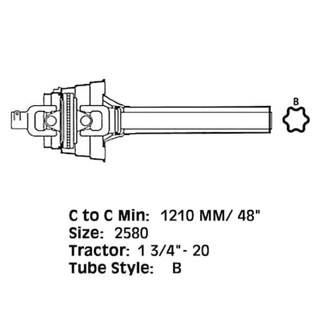 Aftermarket New CV Half Fits John Deere Rotary Cutter CX15 CX20 HX15 HX20 1517 1518 AW34149